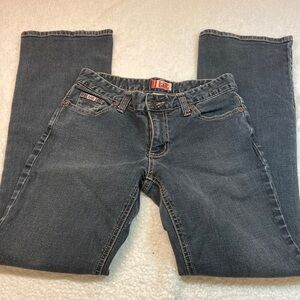 Tilt Stretch Cotton/Spandex Bootcut Five Pocket Jeans Size Jrs 3 Short Preowned
